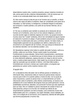 desarrollamos nuestra vida y nuestros proyectos, porque «estamos incluidos en
ella, somos parte de ella y estamos interpenetr