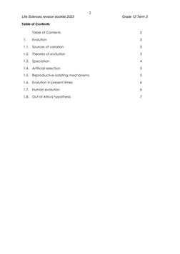 Grade 12 Evolution Revision Notes | PDF | Meiosis | Evolution