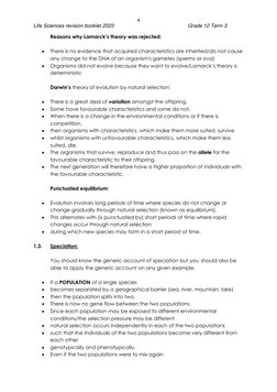 Grade 12 Evolution Notes.pdf Grade 12 Evolution Revision Notes | PDF | Meiosis | Evolution