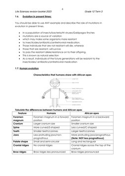 Grade 12 Evolution Revision Notes | PDF | Meiosis | Evolution