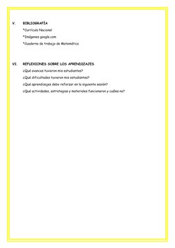 V.
BIBLIOGRAFÍA
*Currículo Nacional
*Imágenes google.com 
*Cuaderno de trabajo de Matemática
VI.
REFLEXIONES SOBRE LOS APREND