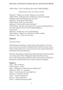 Narnia Script Narnia Play Script: The Lion, the Witch | PDF | Aslan | The Chronicles ...