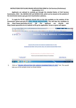 UPSC Application Form Guidelines | PDF