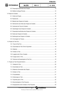 N-270 
REV. E 
 
12 / 2010 
 
3 
8.5  Preparação das Bordas das Chapas ..................................................