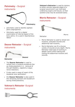 Pelvimetry – Surgical 
instruments
Pelvimetry

pelvimetry used to identify cephalo-
pelvic disproportion.

Pelvimetry used
