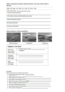 LISTENING:
Listen to Aria and Lucas. Write short answers.
