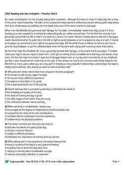 CAE Reading and Use of English Practice Test 9 Printable | PDF ...