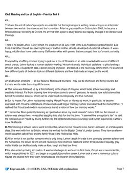 CAE Reading and Use of English Practice Test 9 Printable | PDF ...