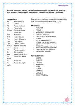Male Crochet  
 
Antes de comenzar, muchas gracias Naomi por adquirir este patrón de pago, me 
hace muy feliz saber que este