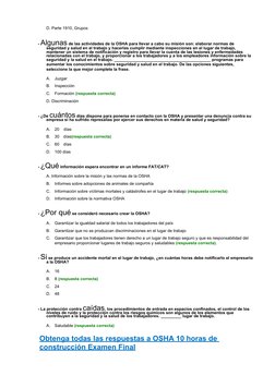 Respuestas al Examen Final OSHA 10 | PDF