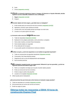 Respuestas al Examen Final OSHA 10 | PDF