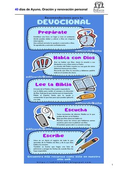40 días de Ayuno, Oración y renovación personal 
______________________________________________________
1
