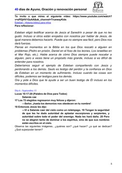 40 días de Ayuno, Oración y renovación personal 
______________________________________________________
Te  invito  a  que  m