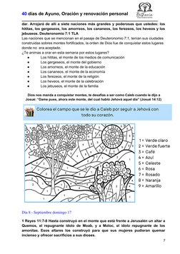 40 días de Ayuno, Oración y renovación personal 
______________________________________________________
dar. Arrojará de allí