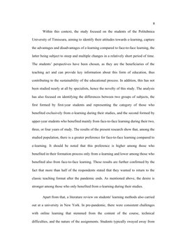 8
Within this context, the study focused on the students of the Politehnica
University of Timisoara, aiming to identify their