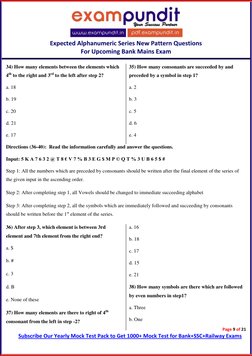 Alphanumeric Series Questions for Bank Exams | PDF | Written Communication