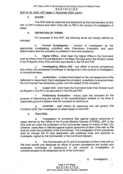 Afp Sop 09.pdf SOP 28: AFP Investigation Guidelines | PDF | Complaint | International ...