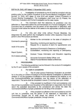 SOP 28: AFP Investigation Guidelines | PDF | Complaint | International ...