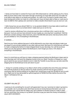 Celebrity Billing Format Explained | PDF | Money | Banks