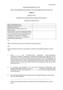 Form 28: Inter-Floor Leakage Inspection | PDF | Law | Computers