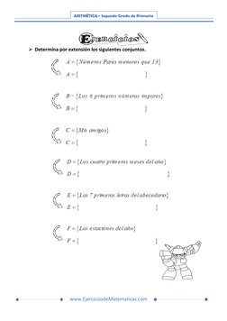 Ejercicios de Conjuntos para 2° Grado | PDF