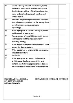 Class 12 Computer Science Practical File | PDF | Computer File | Databases