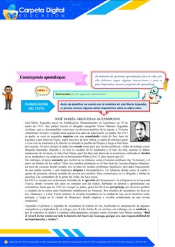 JOSÉ MARÍA ARGUEDAS ALTAMIRANO
José María Arguedas nació en Andahuaylas (Departamento en Apurímac) un