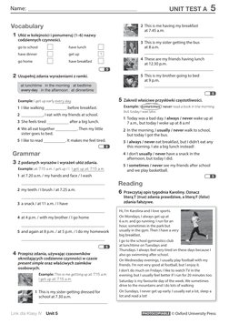 Unit 5 Test for Class IV | PDF | Lunch | Meal