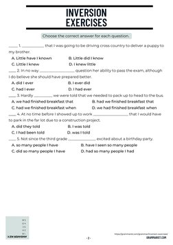 GRAMMARIST.COM
https://grammarist.com/grammar/inversion-exercises/ (https://grammarist.com/grammar/present-perfect-tense/)
Ch