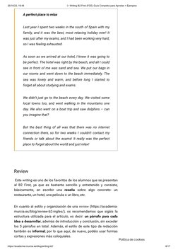Guía de Writing B2 First: Ejemplos y Estructuras | PDF | Calificaciones ...