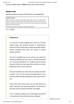 Guía de Writing B2 First: Ejemplos y Estructuras | PDF | Calificaciones ...