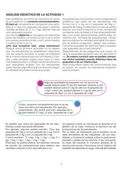 ANÁLISIS DIDÁCTICO DE LA ACTIVIDAD 1
Este problema, tal como se mencionó al inicio, 
se encuadra en uncontexto extram