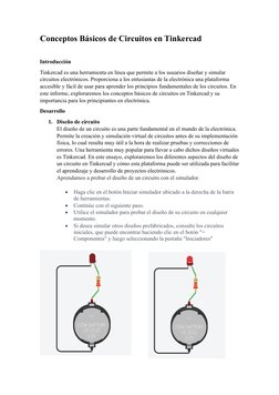 Conceptos Básicos de Circuitos en Tinkercad 
Introducción
Tinkercad es una herramienta en línea que permite a los usuarios di
