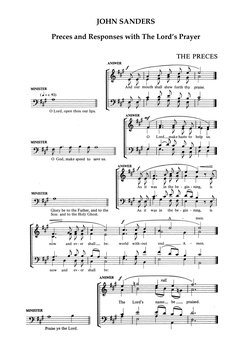 JOHN SANDERS
Preces and Responses with The Lord’s Prayer
