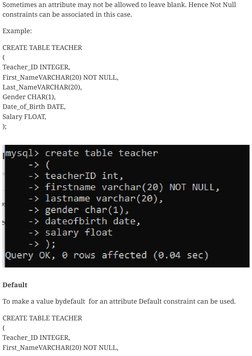 SQL Class 12 Notes CBSE Computer Science - Techt6 | PDF | Relational ...