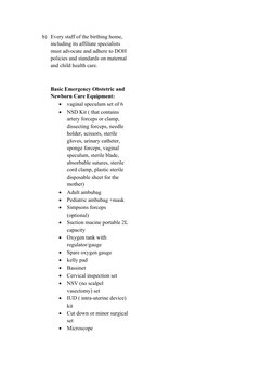 BEmONC and CEmONC Care Standards | PDF | Childbirth | Obstetrics