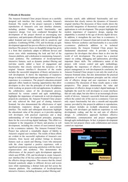 ‭IV.Results & Discussion‬
‭The‬ ‭Amazon‬ ‭Frontend‬ ‭Clone‬ ‭project‬‭focuses‬‭on‬‭a‬‭carefully‬
‭designed‬ ‭web‬ ‭interface‬