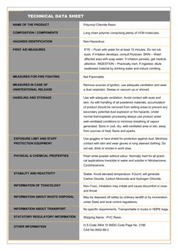 Pvc Resin Msds.pdf Technical Data Sheet for PVC Resin | PDF | Polyvinyl Chloride ...