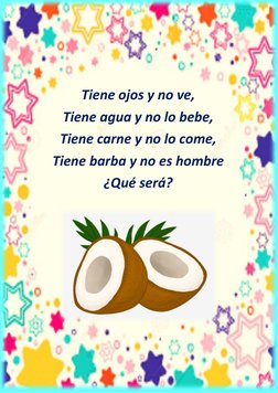 Tiene ojos y no ve,
Tiene agua y no lo bebe,
Tiene carne y no lo come,
Tiene barba y no es hombre
¿Qué será?
