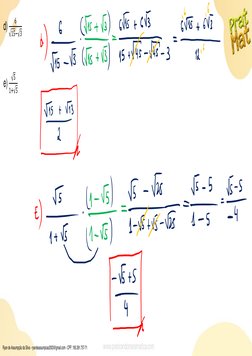 d)
6
15−3
e)
5
1+ 5
Ryan de Assumpção da Silva - ryandeassumpcao2003@gmail.com - CPF: 195.391.757-71
