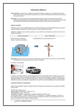TIPOLOGÍA BÍBLICA
Texto: Heb 10:1  Porque la ley, teniendo la sombra de los bienes venideros, no la imagen misma de las 
cosa