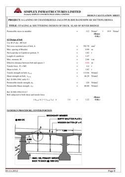 Bridge Deck Slab Staging & Shuttering Design | PDF | Bending | Bridge