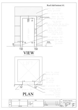 150
150
FFL
Roof slab bottom lvl.
PLAN
VIEW
150
150
150
18
18
18
18
18
18
25
till wall end as/location
till wall end as/locat