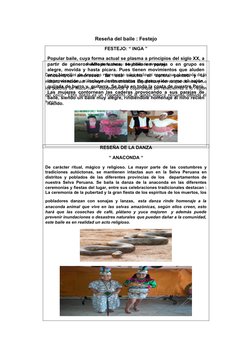 Reseña del baile : Festejo
Reseña de la danza: Negrillos de Arequipa
Danza Negrillos de Arequipa representa a los esclavos ne