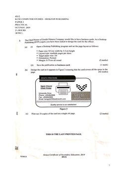 KCSE Computer Studies Paper 2 Practical | PDF | Technology & Engineering