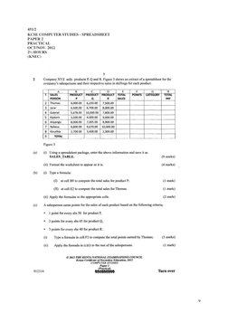 KCSE Computer Studies Spreadsheet Practicals | PDF | Spreadsheet ...
