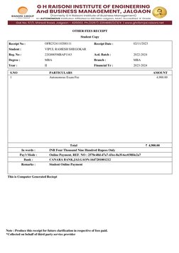 4,900.00
Total
OTHER FEES RECEIPT
Student Copy
Receipt No :
OFR2324110200111
Receipt Date :
02/11/2023
Student :
VIPUL RAME