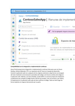 Compatibilidad con la integración e implementación continuas
Azure Portal proporciona integración e implementación continuas
