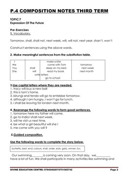 P4 English Term 3 Lesson Notes | PDF | Plural | Grammatical Number