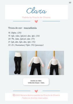2022 Boneca Bianca padrão by Priscila de Oliveira
-Todos os direitos reservados
Clara
Padrão by Priscila de Oliveira.
18.